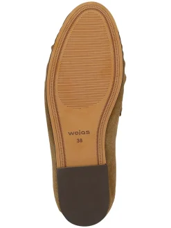 Leren mocassins beige