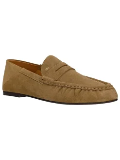 Leren mocassins beige