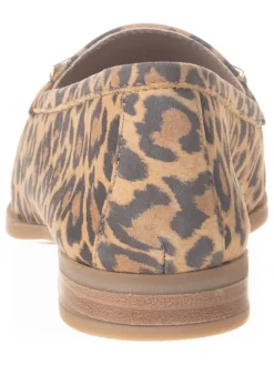 Leren mocassins beige/bruin