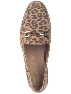 Leren mocassins beige/bruin