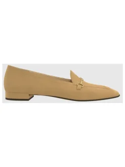 Leren mocassins "Close" beige
