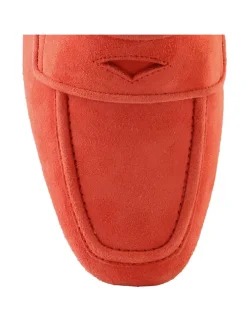 Leren mocassins oranje