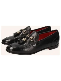 Leren mocassins "Scarlett" zwart