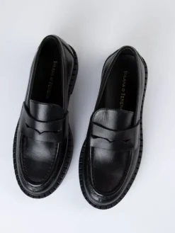 Leren mocassins zwart