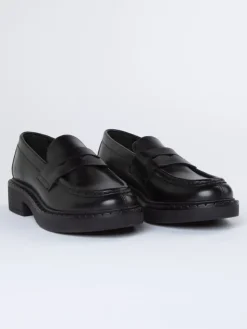Leren mocassins zwart
