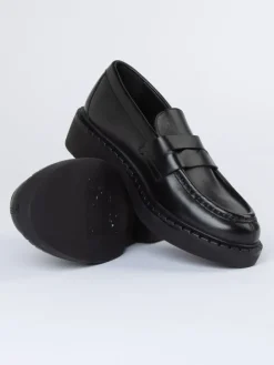 Leren mocassins zwart
