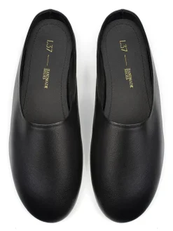 Leren pantoffels "Allato" zwart