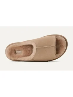 Leren pantoffels "Greenport" beige