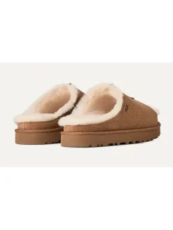 Leren pantoffels "Greenport" lichtbruin