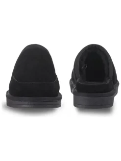 Leren pantoffels "Hupsu" zwart