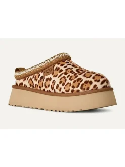 Leren pantoffels "Tazz Plains-Felecity" beige/lichtbruin