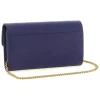 Leren portemonnee donkerblauw - (B)19 x (H)10 x (D)5 cm