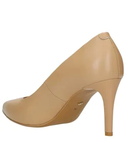 Leren pumps beige
