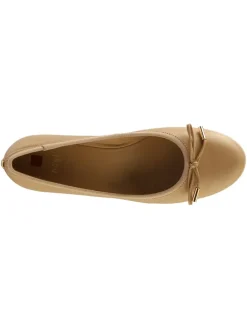 Leren pumps beige