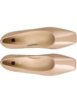 Leren pumps beige