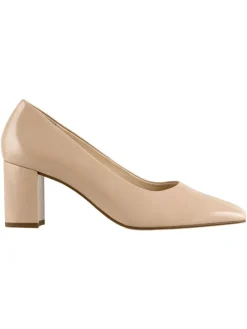 Leren pumps beige