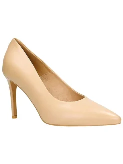 Leren pumps beige