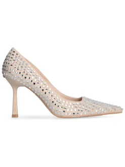Leren pumps beige