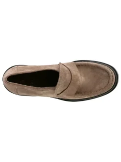 Leren pumps "Bonnie" taupe