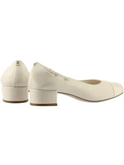 Leren pumps crème