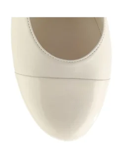 Leren pumps crème