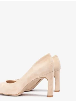 Leren pumps crème