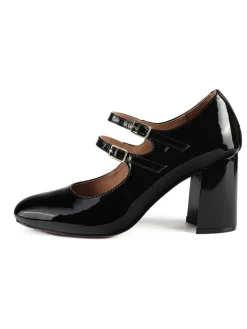 Leren pumps 