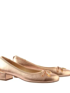 Leren pumps goudkleurig