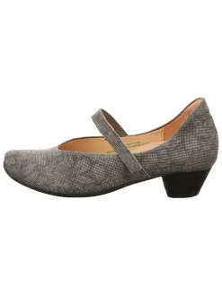 Leren pumps grijs
