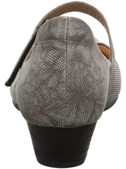 Leren pumps grijs