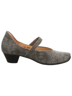 Leren pumps grijs