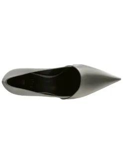 Leren pumps grijs