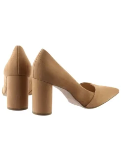 Leren pumps "Isabella" lichtbruin