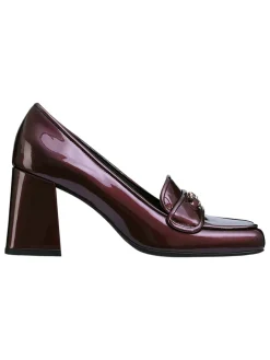 Leren pumps "Julie" bordeaux