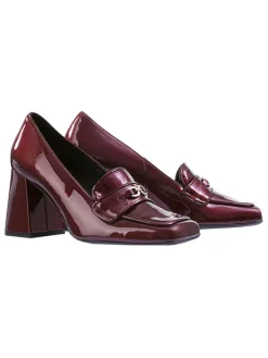 Leren pumps "Julie" bordeaux