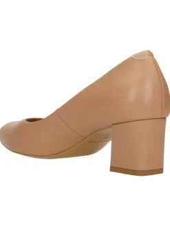 Leren pumps lichtbruin
