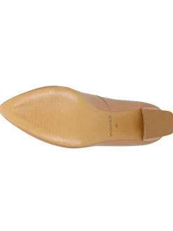 Leren pumps lichtbruin