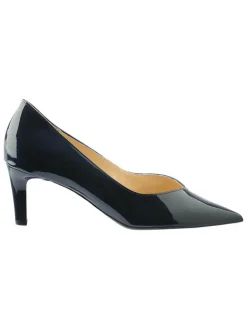 Leren pumps "Margot" donkerblauw