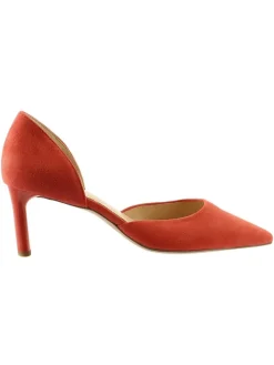 Leren pumps rood