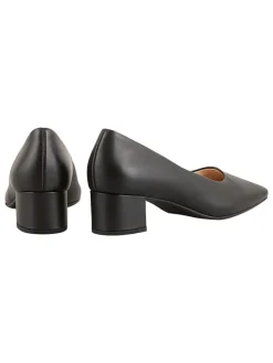 Leren pumps "Squared 40" zwart