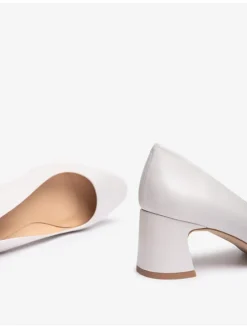 Leren pumps wit