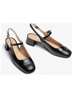 Leren pumps zwart