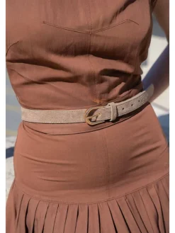 Leren riem "Avanti" taupe - (L)100 cm