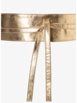 Leren riem goudkleurig