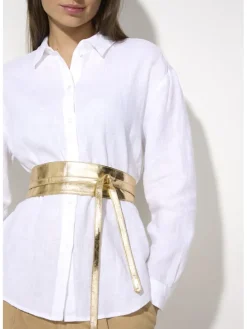 Leren riem goudkleurig