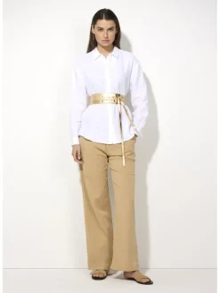 Leren riem goudkleurig