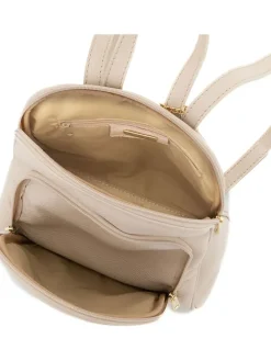 Leren rugzak "Breta" crème - (B)24 x (H)30 x (D)12 cm