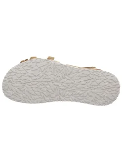 Leren sandalen beige