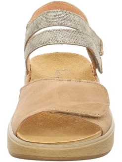 Leren sandalen beige