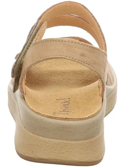 Leren sandalen beige